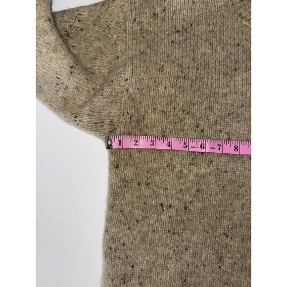Vtg J Riggins Wool Sweater Henley Chunky Button Thick Cozy Beige Mens Large - Picture 10 of 14